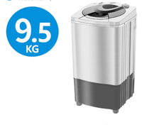 Sécheuse domestique D 9,5 kg, essoreuse à linge pour charges de 8,5 kg et 10 kg, porte à ouverture par le haut, tambour en acier + lumière bleue