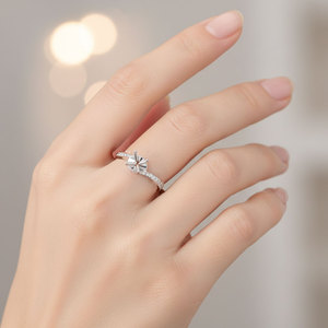 Bague torsadée au design élégant et exclusif, or blanc 18 carats, véritable diamant naturel, semi-montée, bague de fiançailles, cadeau d'anniversaire pour femme - Product Image 5