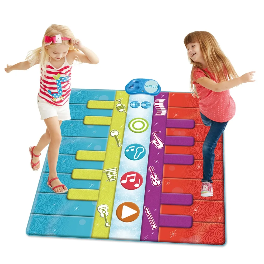 Drop Ship Muziekmat 37.4*35.4 Inch 2 Danser Vechttoetsenbord Spelen Piano Mat Voor Kinderen