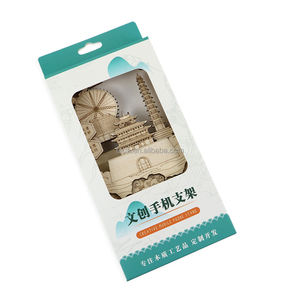 Promoción personalizada regalos de madera corte láser 3D impresión UV teléfono móvil soporte de madera con embalaje personalizado - Product Image 6