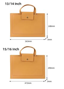 Sacs à main pour femmes imperméables et élégants, portables, 14 à 16 pouces, en cuir PU, étui pour ordinateur portable, sacoche de bureau pour ordinateur portable - Product Image 4