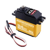 Servomoteur numérique programmable AGFRC B53DHS HV à couple élevé 24KG, vitesse élevée 0,19 seconde, boîtier en aluminium moyen, engrenages métalliques pour voiture RC/robot