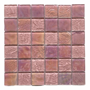 Suministro de fábrica 300x300 China brillante iridiscente <span class=keywords><strong>P</strong></span> tinta superficie brillante azulejo de mosaico de vidrio esmaltado al por mayor para pared - Product Image 1
