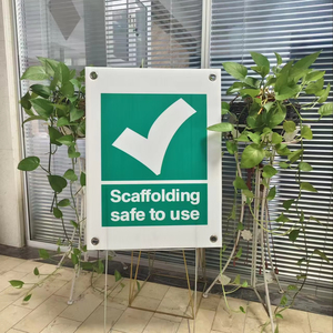 Panneaux d'avertissement de sécurité imprimables en polypropylène en gros, réutilisables, en carton ondulé, pour chantiers de construction et signalisation routière - Product Image 1