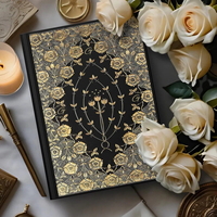 Maßgefertigtes Vintage Notizbuch mit Goldfolienprägung und UV-Druck auf PU-Leder/Stoff, A5 Hardcover Executive Planer Tägliches Tagebuch für