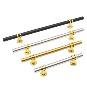 Rergy Langlebige Schrankgriffe aus Zinklegierung, Schubladengriffe, Knöpfe, 5er-Pack, gebürstetes Nickelgold, 7,6 cm Lochabstand, Küchenbeschläge - Product Image 4