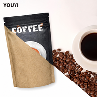 Sachet Doypack en Papier Kraft Anti-odeur et Anti-humidité avec Fermeture Zip pour Chips, Biscuits, Snacks et Emballage de Café