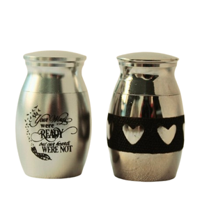 Glossy Finished Metal <b>Keepsake</b> Urn for Funeral Supplies <b>Ash</b> Storage Jar Metal Urns Aluminum Jar Adult <b>Pet</b> Funeral Box - Product Image 1