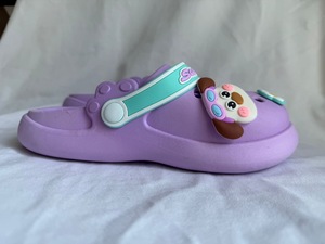 Ciabatte EVA viola per ragazze, taglia 35-40, antiscivolo, scarpe estive, stile slip-on, colore unico, calzature per bambini - Product Image 4