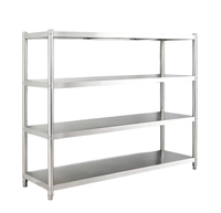 Étagère de comptoir en acier inoxydable sur mesure, organisateur de rangement soudé pour table, à un ou deux niveaux, pour équipement de cuisine et de restauration
