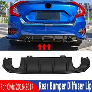 High Quality <b>Car</b> Rear Bumper Lip <b>Diffuser</b> Spoiler <b>for</b> Honda <b>for</b> Civic Sedan 2016 2017 Rear Bumper Lip Body Kit Splitter <b>Diffuser</b> - Product Image 1
