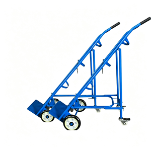 1. Chariot industriel à roues pour bouteilles de gaz, chariot de transport en acier pour bouteilles avec roues à frein et sangle de sécurité pour acétylène et propane - Product Image 1