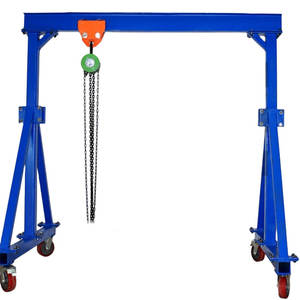 Tinggi disesuaikan Gantry Crane, 6000 Lbs kapasitas, 10 'panjang X 8 "balok tinggi Mobile Gantry derek - Product Image 5