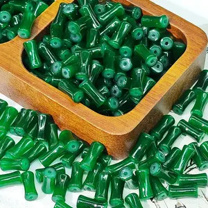 6 x 12 mm bambusrohr perlen nachahmung jade glasperle selbstgemachte für schmuckherstellung armband halsketten fabrik großhandel lose perlen