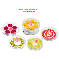 Déshydrateur alimentaire 345W pour fruits et légumes avec circulation d'air à 360° et contrôle de température 35-70°C pour viande séchée, friandises pour animaux et usage domestique