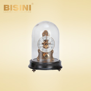 Piccolo squisito antico <span class=keywords><strong>pendolo</strong></span> anteriore scheletro <span class=keywords><strong>orologio</strong></span> da tavolo scheletro <span class=keywords><strong>orologio</strong></span> da tavolo meccanico gear clock Glass cover prospettiva - Product Image 1