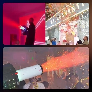 Máquina arrojadora <span class=keywords><strong>de</strong></span> confeti <span class=keywords><strong>de</strong></span> Metal SP, pistola <span class=keywords><strong>de</strong></span> cañón <span class=keywords><strong>de</strong></span> confeti LED CO2 con Control Manual para eventos <span class=keywords><strong>de</strong></span> escenario, bodas, fiestas, clubes - Product Image 4