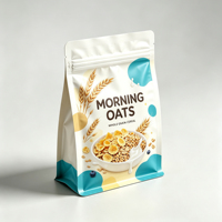 Bolsa de Fondo Plano con Diseño Personalizado, con Refuerzo y Cierre Hermético a Prueba de Humedad, para Envasado de Leche, Alimentos para Mascotas, Gelatina y Bocadillos