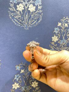 Premium Diamond Gold Ring for Women Beautiful Elegant Engagement Wedding Gift Fine Jewelry Modern Shine - Product Image 5