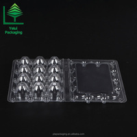 Plateau jetable OEM 12 compartiments en CPET pour œufs de caille et de pigeon, grand format, sûr pour les aliments, empilable