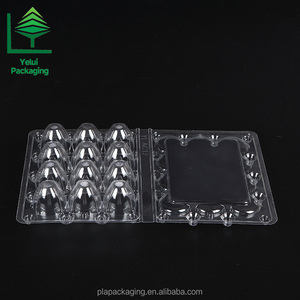 Plateau jetable OEM 12 compartiments en CPET pour œufs de <span class=keywords><strong>caille</strong></span> et de pigeon, grand format, sûr pour les aliments, empilable - Product Image 5