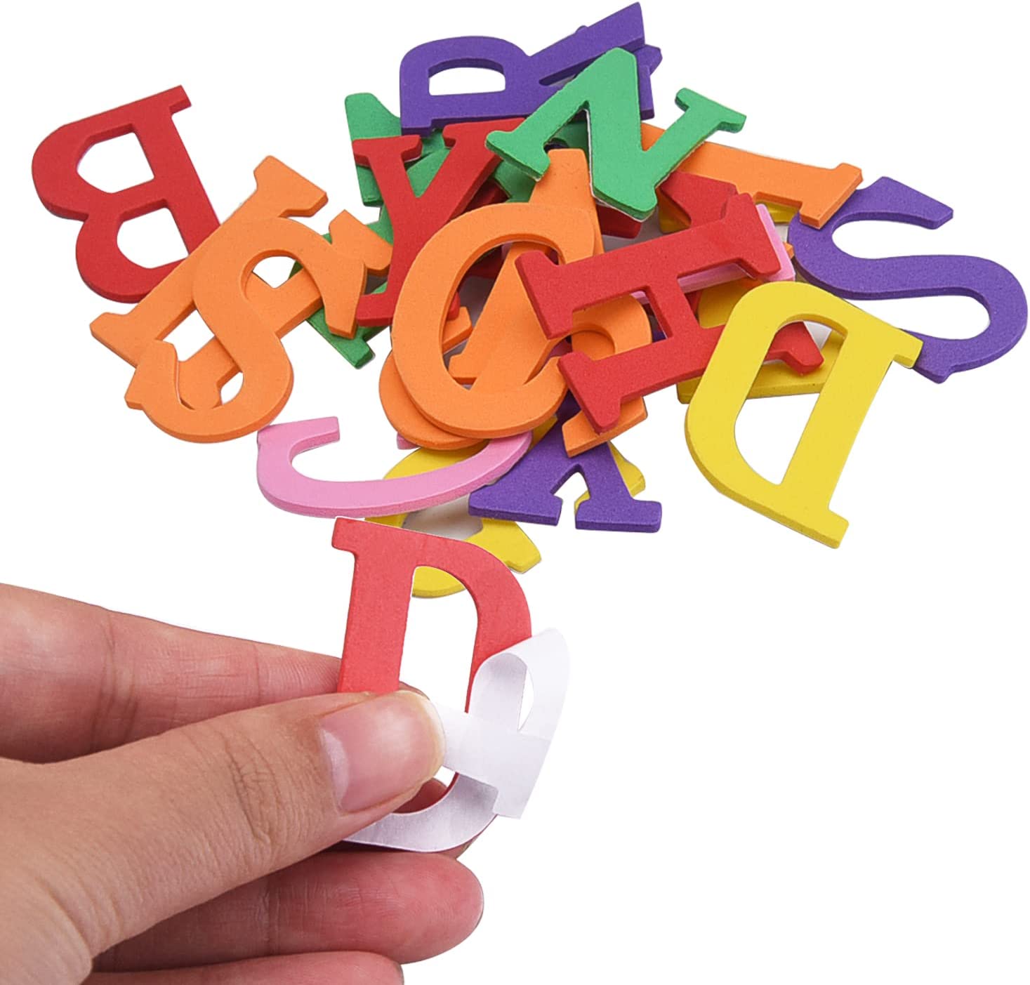 Оптовая продажа, красочные самоклеящиеся наклейки из вспененного ЭВА с буквами алфавита, Детские Поделки «сделай сам», Обучающие карточки с буквами/украшение комнаты
