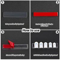 Tiras Adhesivas Transparentes para Manicura LS, Cinta Acrílica de Doble Cara Sensible a la Presión con Adhesivo de PU para Sellado de Bolsas