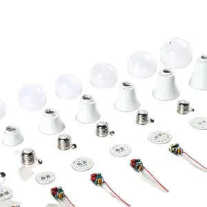 Factory Direct Aluminum Substrate SKD Finished Assembly Parts Bulbs Led Lamp SMD2835 E27 B22 Whole Set Lamp Shade Holder Body