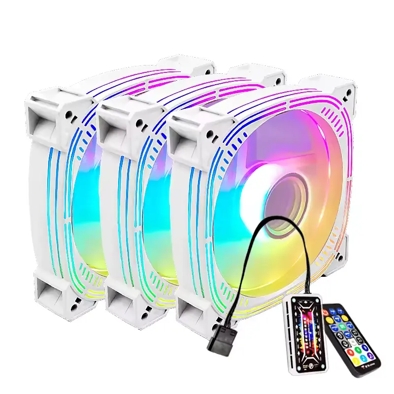 Nouveau Style Design Usine RGB Ventilateur 120mm Pc Cas ATX Ventilateurs & refroidissement Couleur Ordinateur 12V Gaming CPU Cooler Air ARGB Ventilateur