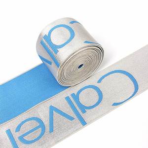 Manufacturer Supplier Brand Shorts Pants Elastic Waistband Jacquard Logo Elastic Soft Band - Product Image 2