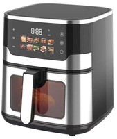 Friteuse à air électrique intelligente de luxe compacte 2026, 5L, 5.5L, 6.5L, 7L, avec fenêtre d'observation contrôlée par application, pour usage domestique