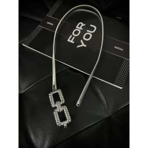 เข็มขัดโลหะฟิโอริเข็มขัดสตรีสไตล์ Y2K หัวเข็มขัดสี่เหลี่ยมบิดเกลียวสแตนเลส - Product Image 1