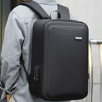 T156 Sac à dos Oxford EVA imperméable de 14 pouces pour ordinateur portable pour hommes Sac pour ordinateur portable de voyage d'affaires avec USB Sac à dos étudiant antivol
