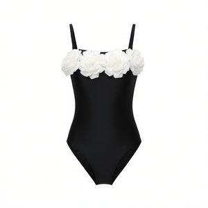 Costume intero Hdj con fiori 3D e controllo pancia modellante per donna, taglie 38 40 42 44, modelli A B C - Product Image 1