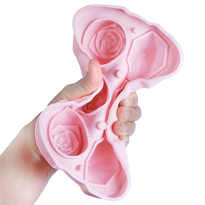 Dễ dàng phát hành Rose <span class=keywords><strong>Diamond</strong></span> <span class=keywords><strong>Ice</strong></span> ball <span class=keywords><strong>maker</strong></span>, hoa <span class=keywords><strong>Silicone</strong></span> <span class=keywords><strong>Ice</strong></span> Cube Tray với bao gồm, mới lạ uống Tray cho ướp lạnh đồ uống - Product Image 4