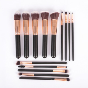Juego <span class=keywords><strong>de</strong></span> <span class=keywords><strong>Brochas</strong></span> <span class=keywords><strong>de</strong></span> <span class=keywords><strong>Maquillaje</strong></span> Profesionales <span class=keywords><strong>de</strong></span> Alta Calidad con Mango <span class=keywords><strong>de</strong></span> Madera, Color Negro, para el Mercado Global - Product Image 4