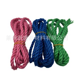 Manufacturer wholesale of colored three-strand jute <b>rope</b>, binding <b>rope</b>, tag <b>rope</b>, retro handmade decoration DIY, <b>thick</b> jute <b>rope</b> - Product Image 1