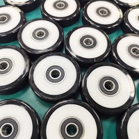 Roulement personnalisé 6000 en plastique enduit 10x64x18mm, roulement à billes silencieux en POM/Nylon pour portes coulissantes et convoyeurs