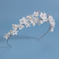 Diadème de luxe en résine souple fleurie, fait main, avec feuilles de zircon, pour anniversaire, fiançailles, fête, couronne de tête