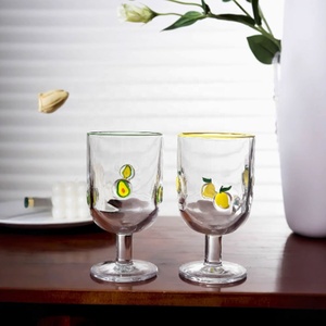 Vaso <span class=keywords><strong>de</strong></span> vidrio pintado a mano con diseño transfronterizo, taza <span class=keywords><strong>de</strong></span> desayuno con relieve, nuevas copas <span class=keywords><strong>de</strong></span> vino <span class=keywords><strong>de</strong></span> tallo corto - Product Image 1