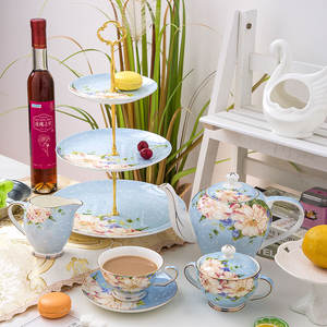 Juego <span class=keywords><strong>de</strong></span> taza y platillo <span class=keywords><strong>de</strong></span> barra <span class=keywords><strong>de</strong></span> azúcar <span class=keywords><strong>de</strong></span> tarro <span class=keywords><strong>de</strong></span> leche <span class=keywords><strong>de</strong></span> tetera grande <span class=keywords><strong>de</strong></span> China <span class=keywords><strong>de</strong></span> hueso fino azul con precio competitivo - Product Image 1