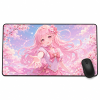 Vigreat Tapis de souris personnalisé motif rêve pastel, tissu imperméable, design étoile et lune, accessoires de bureau