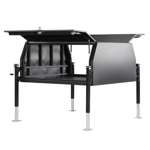 Auvent de camionnette en aluminium avec plaque plate noire et pieds réglables pour pick-up 4x4 / voiture / camion - Product Image 5