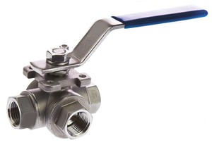 Válvula de Bola de Acero Inoxidable de 3 Vías con Conexión en T, Rosca BSP/NPT, Manual, para Alta Temperatura, Aceite, OEM Personalizable, Uso Industrial - Product Image 3