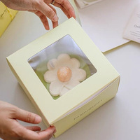 Boîtes à gâteaux pliables colorées de 6 à 8 pouces avec lien en corde pour desserts et emballage de gâteaux