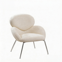 Fauteuil modulaire réglable en tissu blanc, style nordique simple et moderne, pour chambre, hôtel, appartement, salon