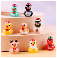 Lot de minuscules jouets de canard miniatures de maison de poupée mini résine canard artisanat ornement petit noël mini 3d figure jouet d'hiver pour enfant
