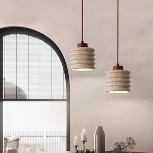 Ayarlanabilir Yükseklik ve Sıcak Beyaz Işık Özellikli Modern Sarı Traverten Avize Sarkıt Lambaları, İç Mekan Süpermarket Kullanımı İçin - Product Image 2