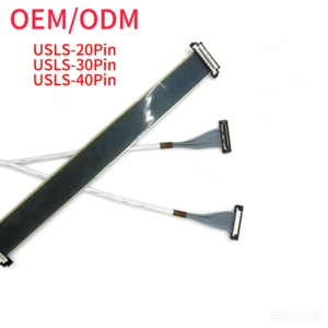 Кабельный жгут с микро-коаксиальным проводом 0,4 мм, 42 AWG, OEM/ODM, с разъемом KEL USLS00-20 для высокоточных промышленных сигнальных кабелей - Product Image 2