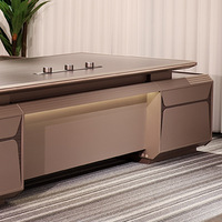 Ensemble bureau et chaise de bureau ergonomique moderne de luxe léger, en MDF, pour la vente en gros commerciale, fabrication OEM